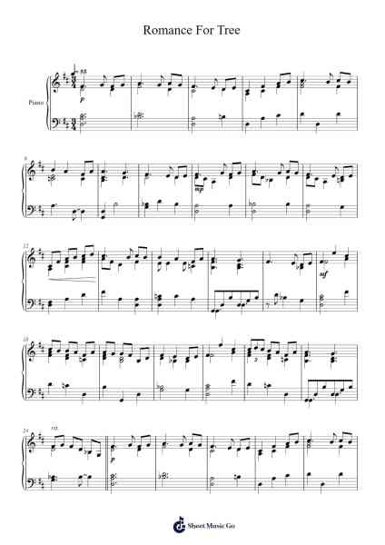 Romance For Tree Sheet Music by Takashi Yoshimatsu-Arr.Tonal