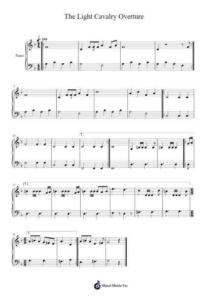 Light Cavalry Overture Sheet Music by Franz von Suppé-Arr.Sanprice