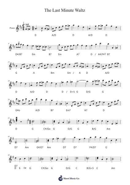 The Last Minute Waltz Sheet Music by Ella Peebles-Arr.Crichriet Hawreen