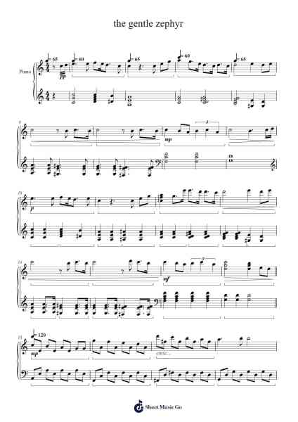 the gentle zephyr Sheet Music by Michael Shen-Arr.Deanlay Dulsnow