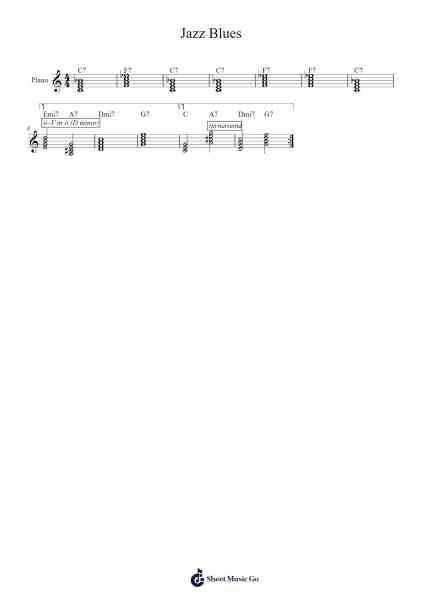 Jazz Blues Sheet Music by Kylejy Burrene-Arr.Jillcooke Murday