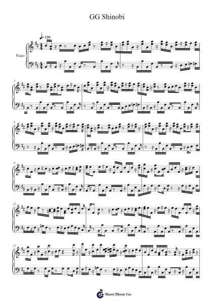GG Shinobi Sheet Music by Yuzo Koshiro-Arr.Chrislus Edtience