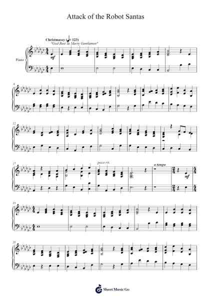 Attack of the Robot Santas Sheet Music by Murray Gold-Arr.Lilrald