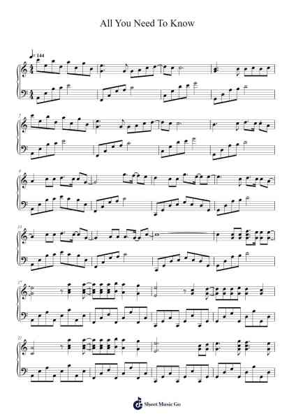 All You Need To Know Sheet Music by Gryffin-Arr.Drylie
