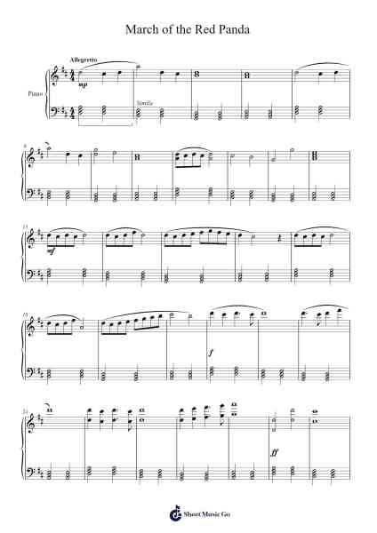March of the Red Panda Sheet Music by Justin Le-Arr.Rebar Mulin