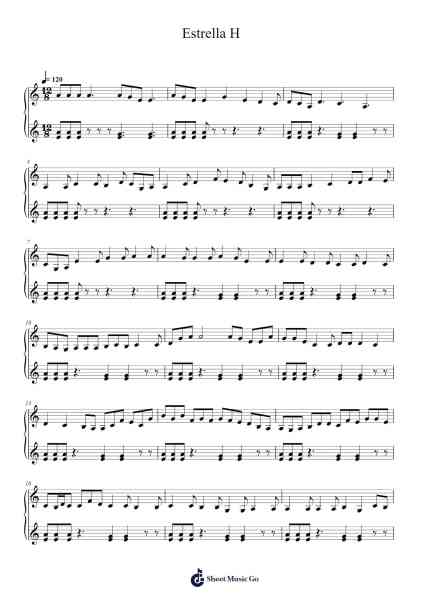 Estrella H Sheet Music by Estrella H/Ana González-Arr.Saulsey