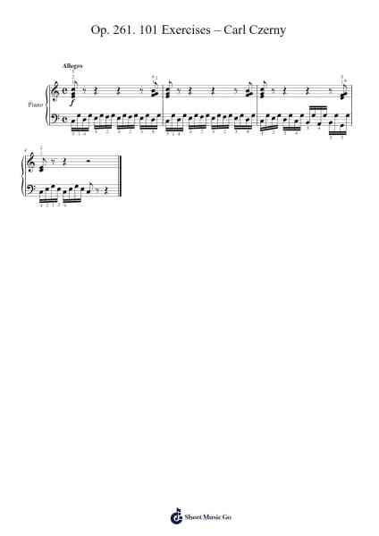 Op. 261 No. 6 in 101 Exercises Sheet Music by Carl Czerny-Arr.Paggo Bruhale