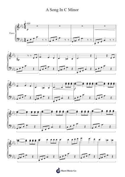 A Song In C Minor Sheet Music by Ryan M. H.-Arr.Lornas Buckdick