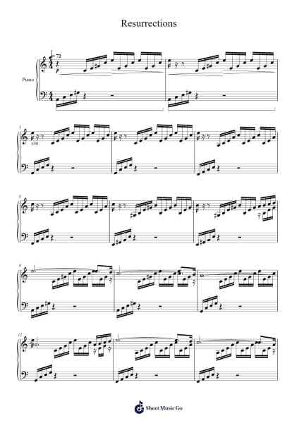 Resurrections Sheet Music by Lena Raine-Arr.Yedpont