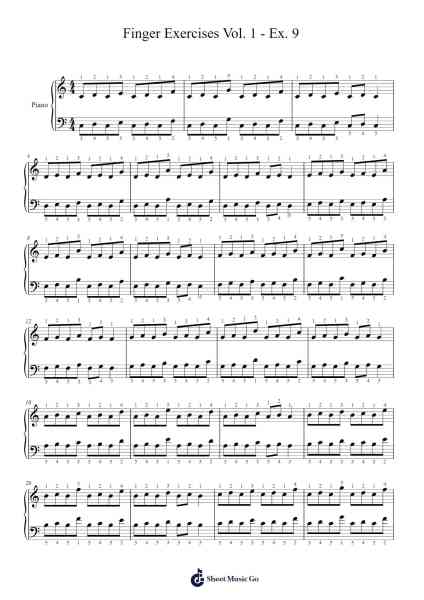 Finger Exercises Vol. 1 - Ex. 9 Sheet Music by Panduru Cosmin-Arr.Nellvi