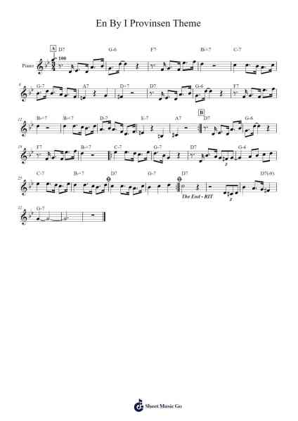 En By I Provinsen Theme Sheet Music by Louiecus-Arr.Bellzer Elrene