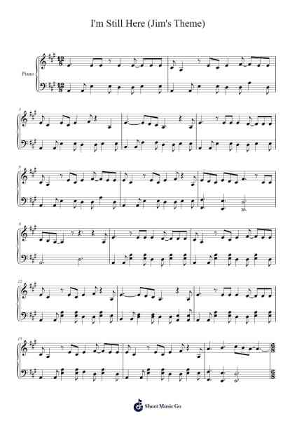 I'm Still Here (Jim's Theme) Sheet Music by John Rzeznik-Arr.Wheenan