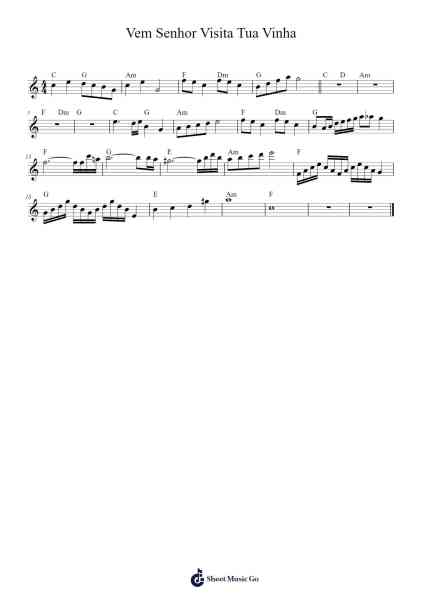 Vem Senhor Visita Tua Vinha 樂譜由 Unknown author - 編曲 Clagen