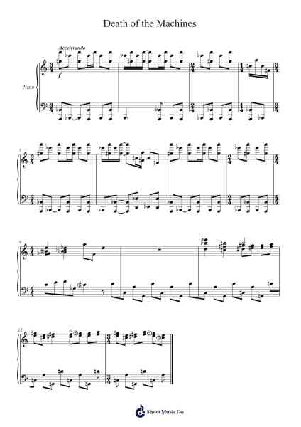 Sonatina "Death of the Machines" Sheet Music by George Antheil-Arr.Stelgil Kaycia