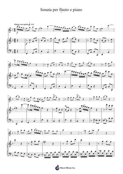 Sonata per flauto e piano Sheet Music by Matthias Maute-Arr.Gwenter Stedi