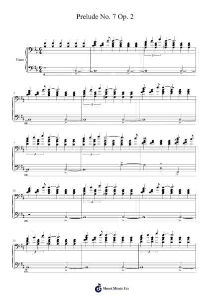 Prelude No. 7 Op. 2 Sheet Music by ...etc...-Arr.Mikejay Croftges