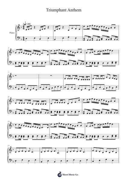 Triumphant Anthem Sheet Music by quadblast 24-Arr.Polriah