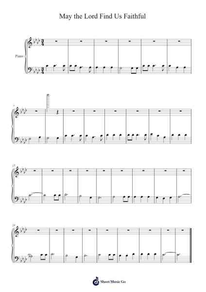 May the Lord Find Us Faithful Sheet Music by Mac Lynch-Arr.Rusden
