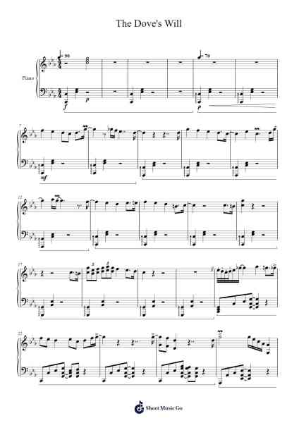 The Dove's Will Sheet Music by Jonah Berblinger-Arr.Temvogt Roblome