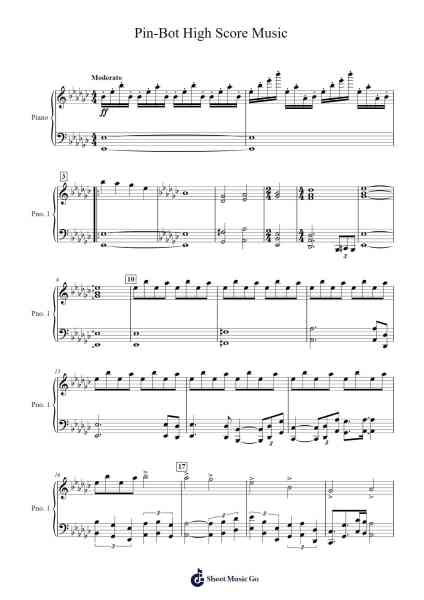 Pin-Bot High Score Music Sheet Music by Chris Granner-Arr.Raelo