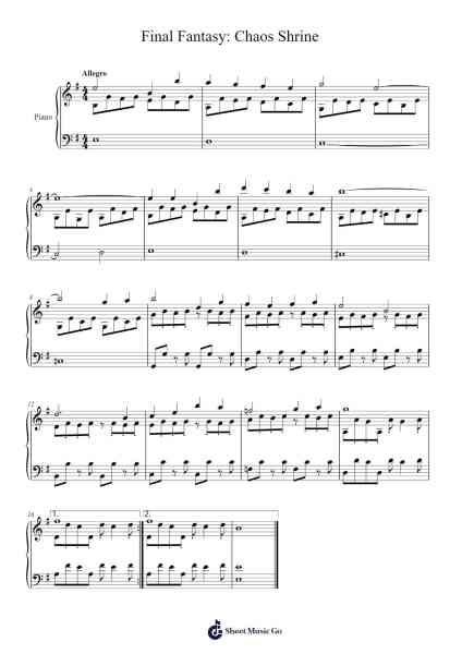 Final Fantasy: Chaos Shrine Sheet Music by Various Artists-Arr.Hebart Timron