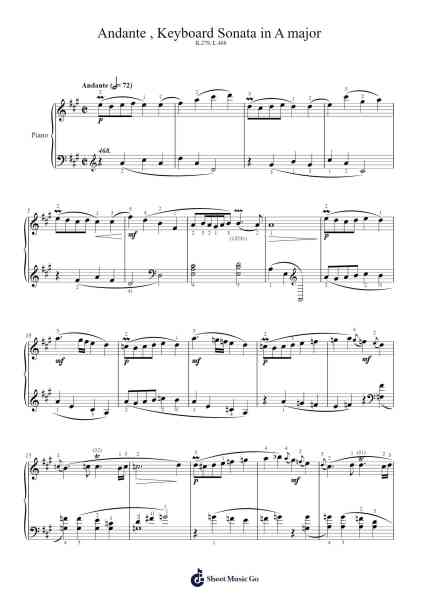 Keyboard Sonata in A Major, K.279 Sheet Music by Domenico Scarlatti-Arr.Myrtours Hihill