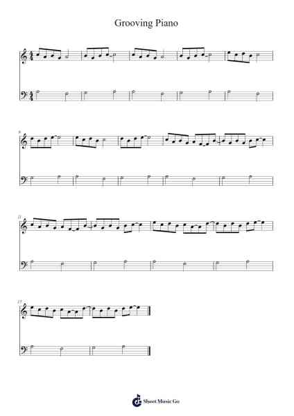 Grooving Piano Sheet Music by Daijo-Arr.Dierclaude Hedwill