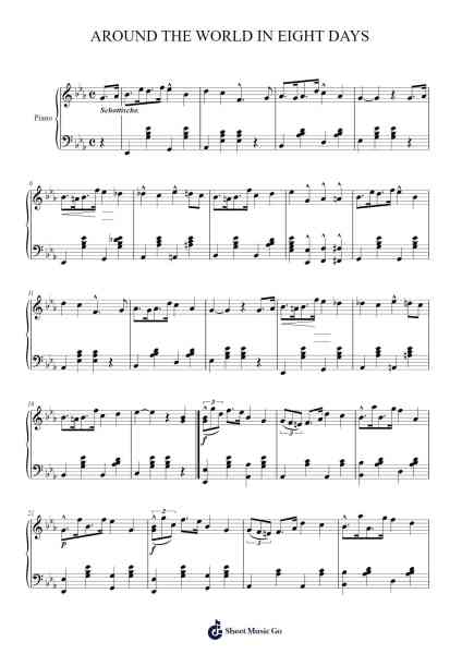 Around the World in Eight Days 樂譜由 O.E. Hennig - 編曲 Fosil Johnlind