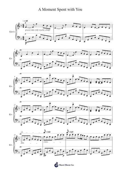 A Moment Spent with You Sheet Music by Vojtěch Klos-Arr.Twainsel