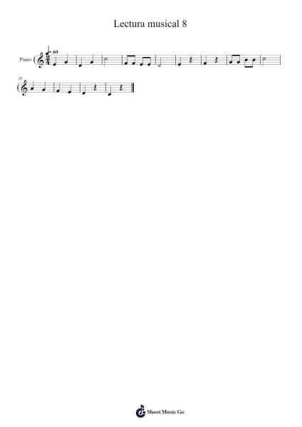 Lectura musical 8 Sheet Music by Claudia Quiroga-Arr.Osrias Drewnia