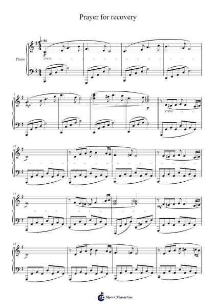 Prayer for recovery Sheet Music by Masao Aichi-Arr.Yvettenat Iveshall