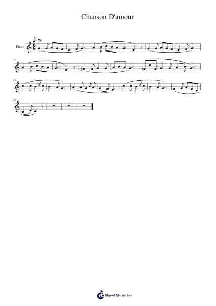 Chanson D'amour Sheet Music by Alfonso X-Arr.Wildjack