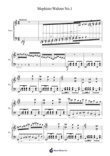 Mephisto Waltz No. 1 in F-sharp Minor, S. 514 Sheet Music by Mohammed Belkhayat-Arr.Reylot