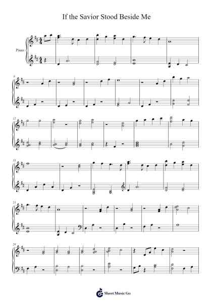 If the Savior Stood Beside Me Sheet Music by -Arr.Pegholmes Anlett
