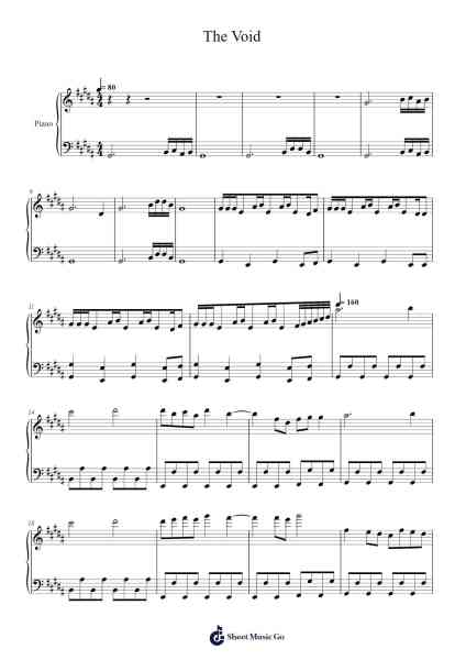 The Void Sheet Music by Leighton Walker-Arr.Tonal