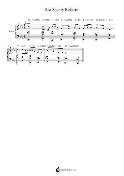 Sea Shanty Reharm Sheet Music by The Longest Johns-Arr.Pistal