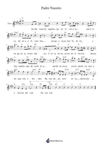 Padre Nuestro Sheet Music by Fernando Quintana/Martín Valverde-Arr.Jouboyd Calgel
