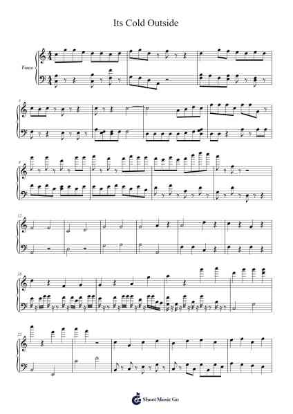 Its Cold Outside Sheet Music by Glovien Mapher-Arr.Kylecroft Galeck