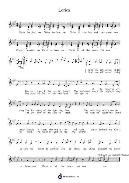 Lorica Sheet Music by Creighton Brown-Arr.Fitchnolds Hartewy