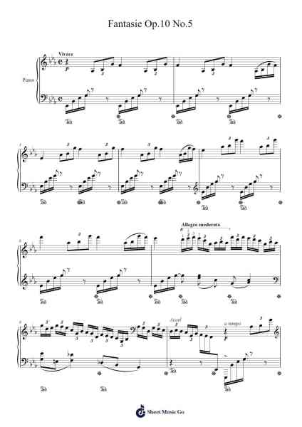 Fantasie Op. 10 No. 5 Sheet Music by Trayy Turner-Arr.Dilpont Trollsper