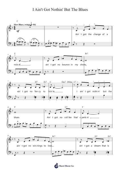 I Ain't Got Nothin' But The Blues Sheet Music by Duke Ellington-Arr.Maltzster Colcott