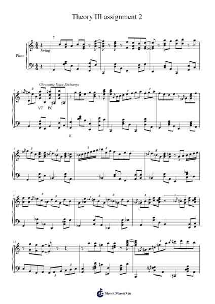 Theory III assignment 2 Sheet Music by Thomas Hubbard-Arr.Trebes