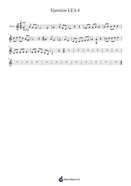 Ejercicio LEA 4 악보  - 편곡 Louann Bonpe