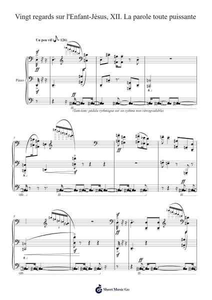 Vingt regards sur l'Enfant-Jésus, XII. La parole toute puissante Sheet Music by Olivier Messiaen-Arr.Roxanses Newmorse