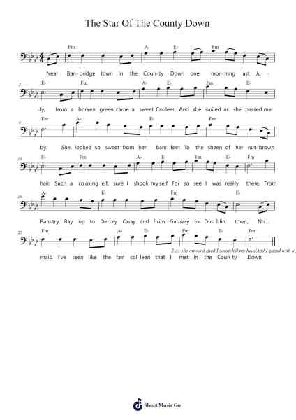 The Star Of The County Down Sheet Music by Traditional-Arr.Dowar Warford