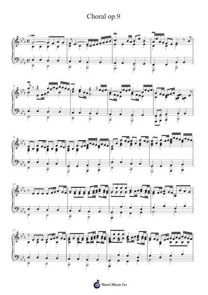 Choral op.9 樂譜由 Kordian Więcek - 編曲 Deanlay Dulsnow