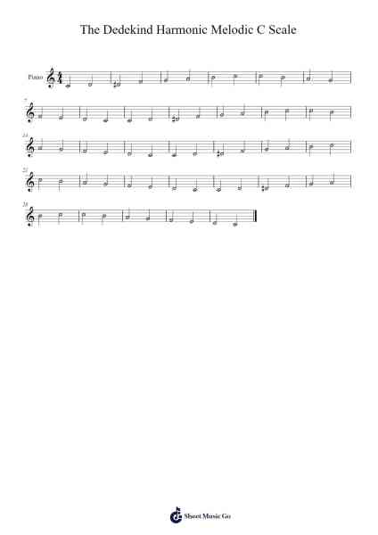 The Dedekind Harmonic Melodic C Scale Sheet Music by Ralf Music Book-Arr.Hornwald