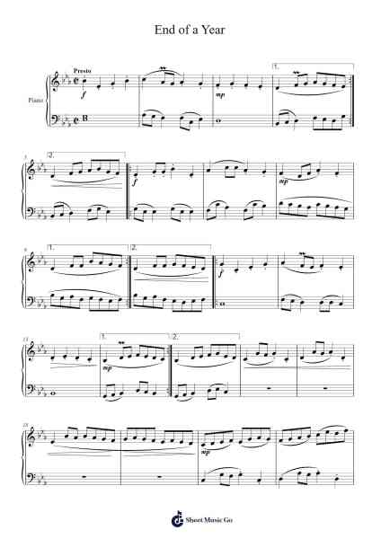 End of a Year Sheet Music by Leacoln Galow-Arr.Vindiah Jeanvis