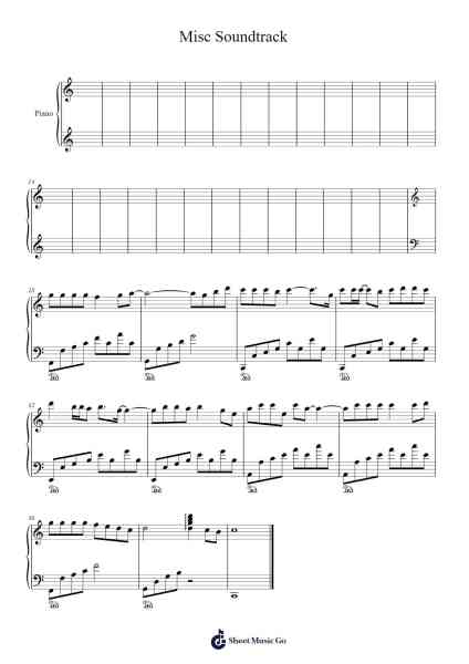 Misc Soundtrack Sheet Music by Misc Soundtrack-Arr.Roxantab Mushaw