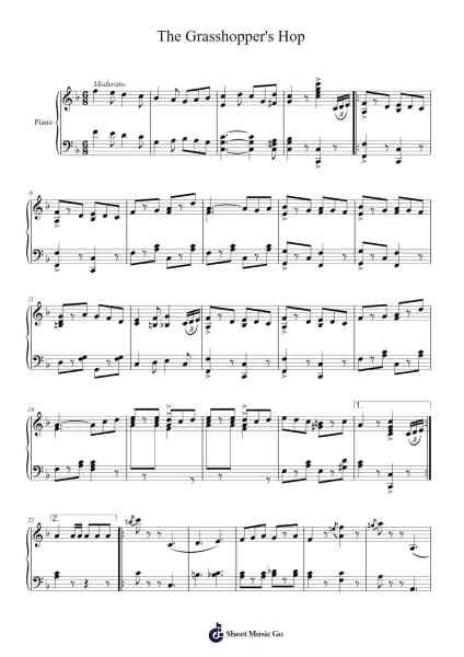The Grasshopper's Hop Sheet Music by Sadie Koninsky-Arr.Hawat